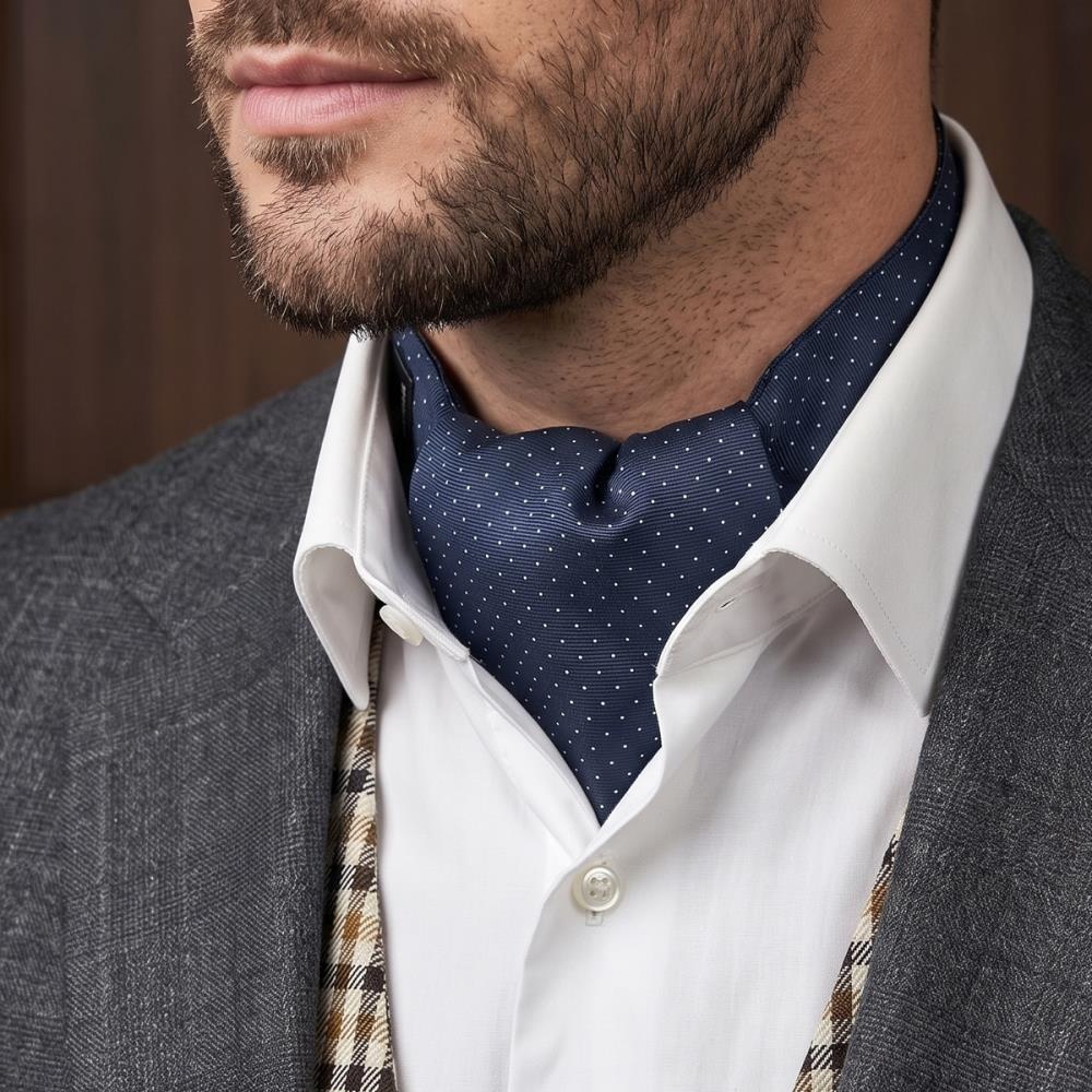 cravat Mayfair Dots Navy - 1