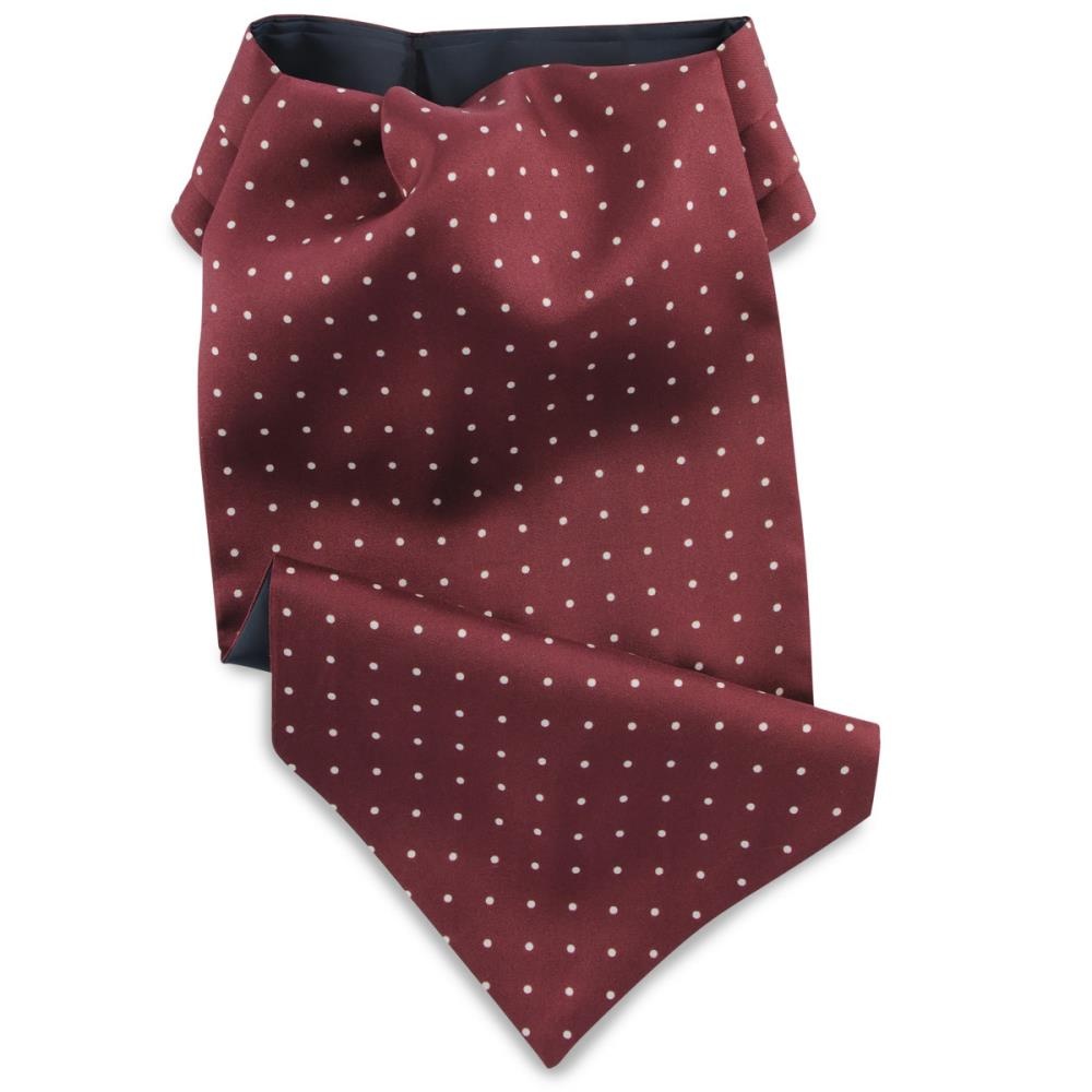 Cravat Polkadots bordeaux - 1