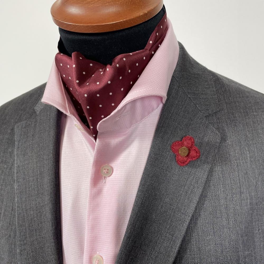Cravat Polkadots bordeaux - 1