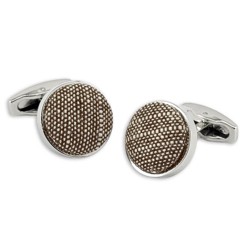 cuff links Linen Love Brown - 1