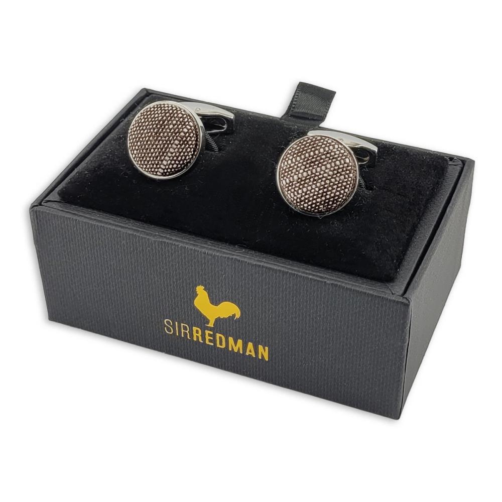 cuff links Linen Love Brown - 3