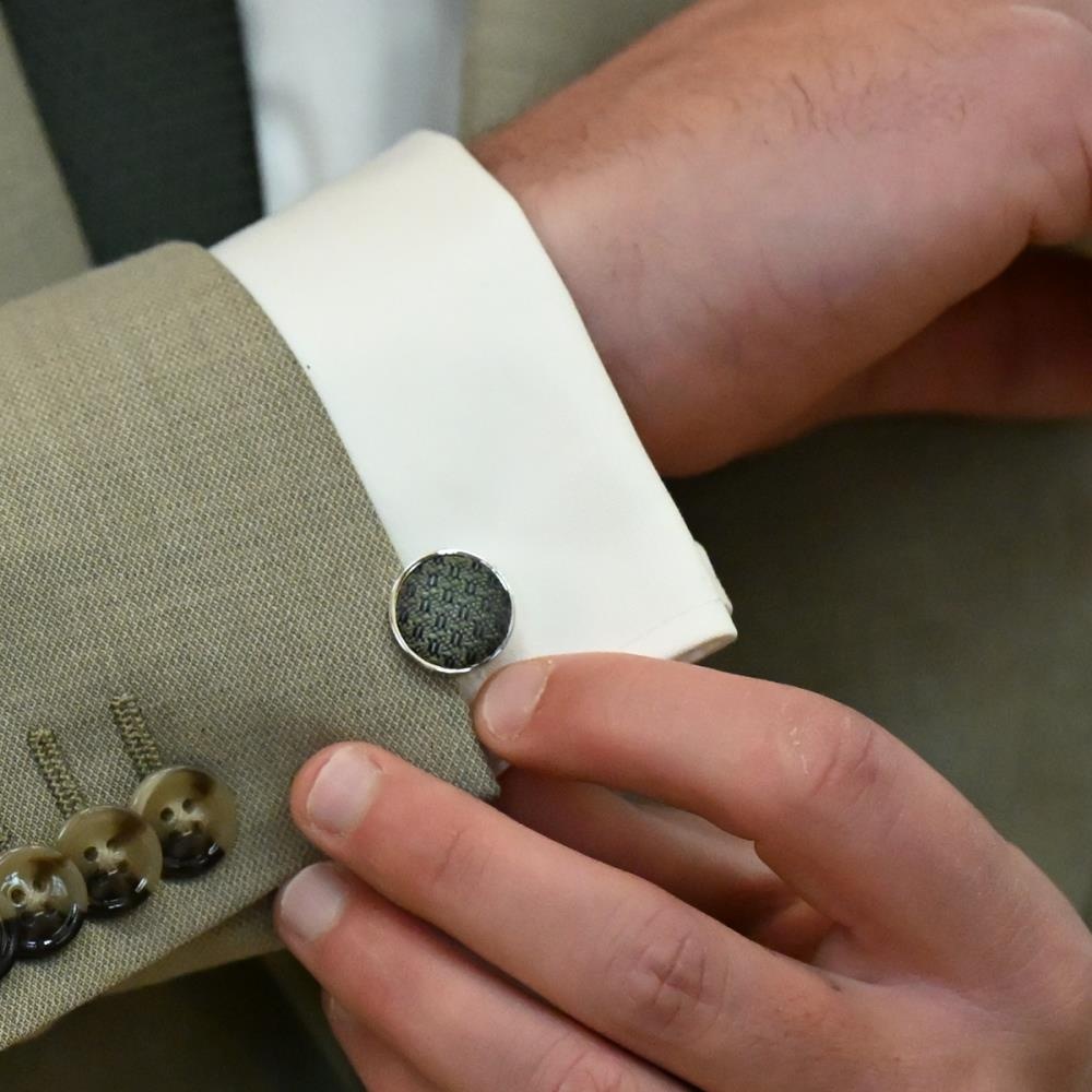 cuff links Majestic Mist Dark Green - 1