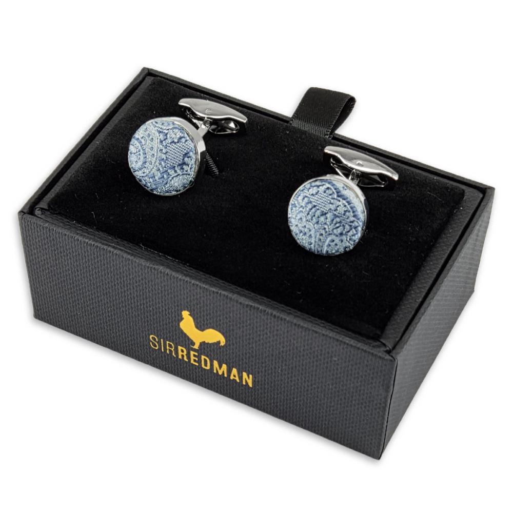 cufflinks Eternal Paisley Light Blue - 2