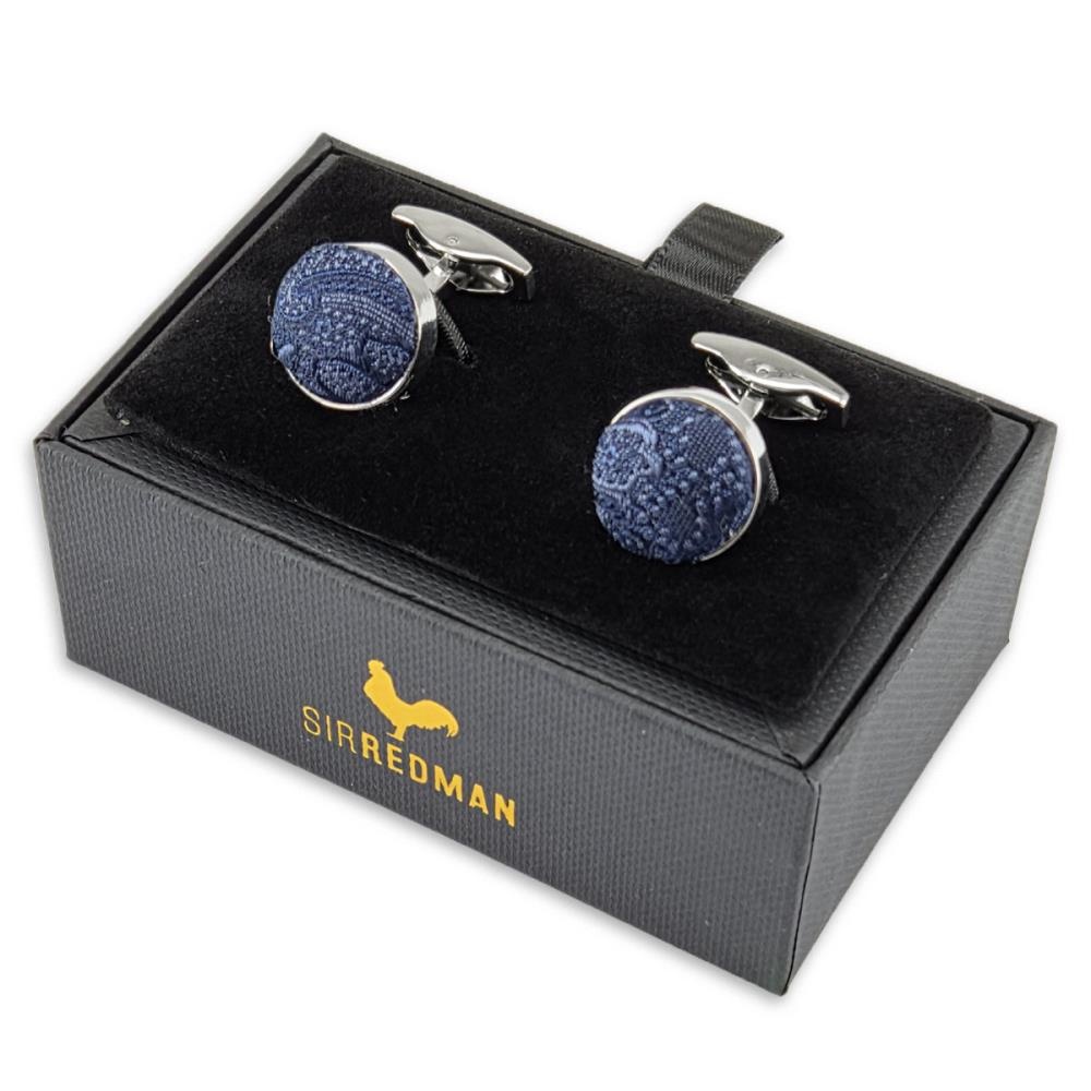 cufflinks Eternal Paisley Navy - 2