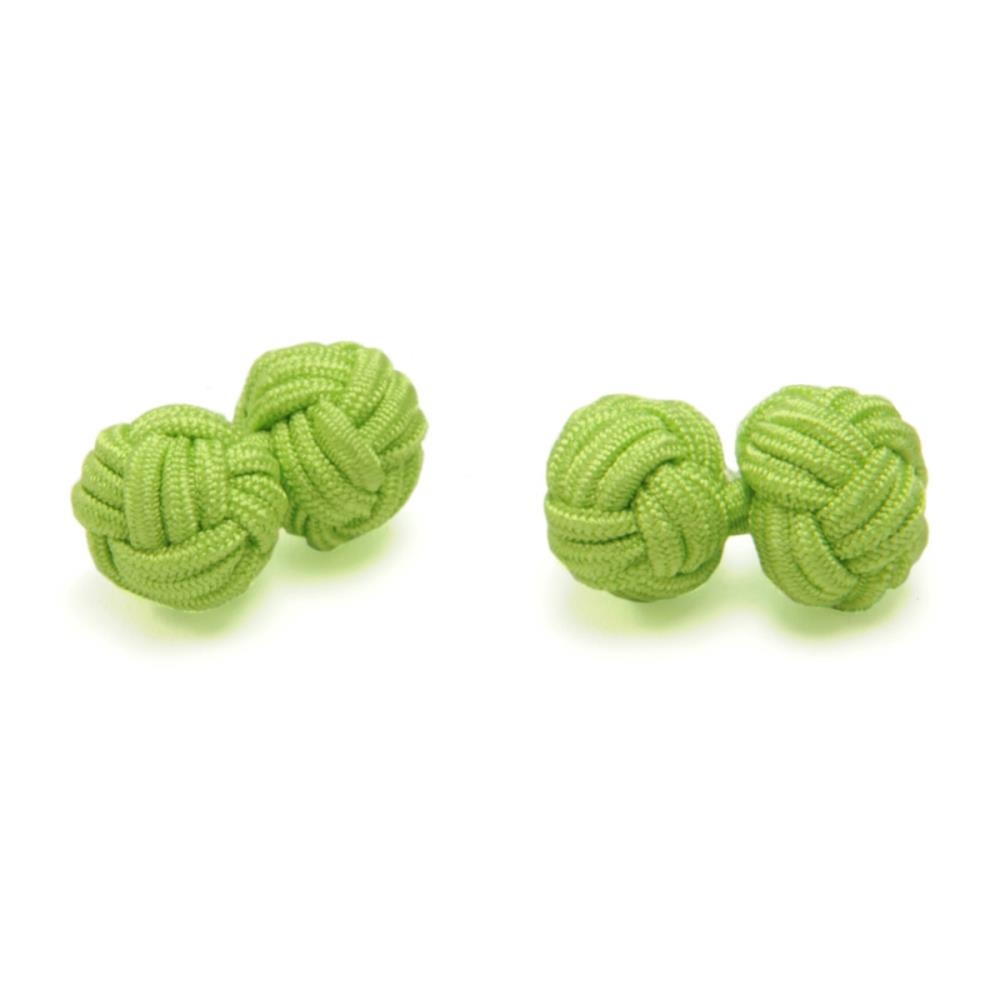 Cufflinks fabric lime green - 1