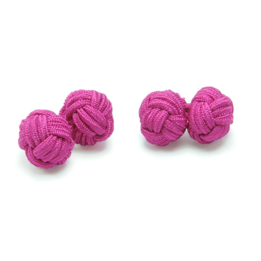 Cufflinks fabric magenta - 1