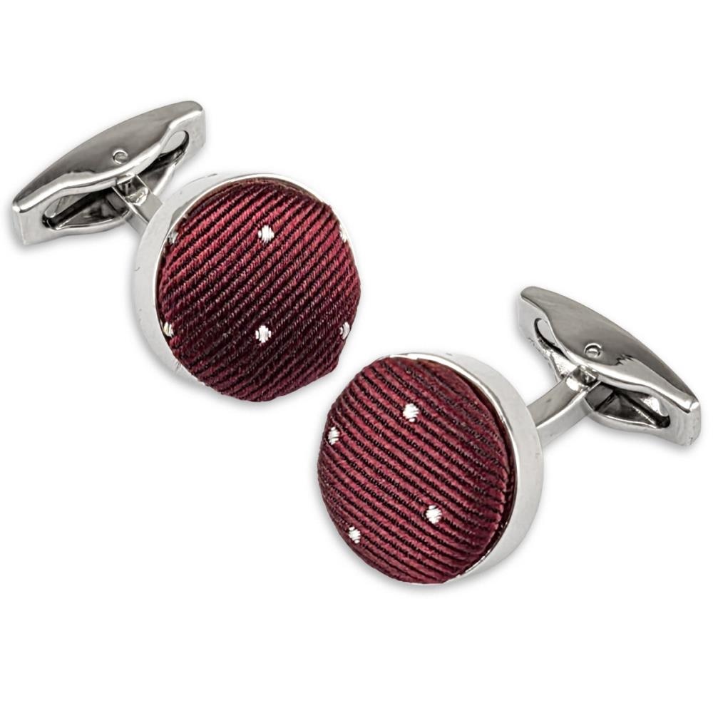 cufflinks Mayfair Dots Burgundy - 1