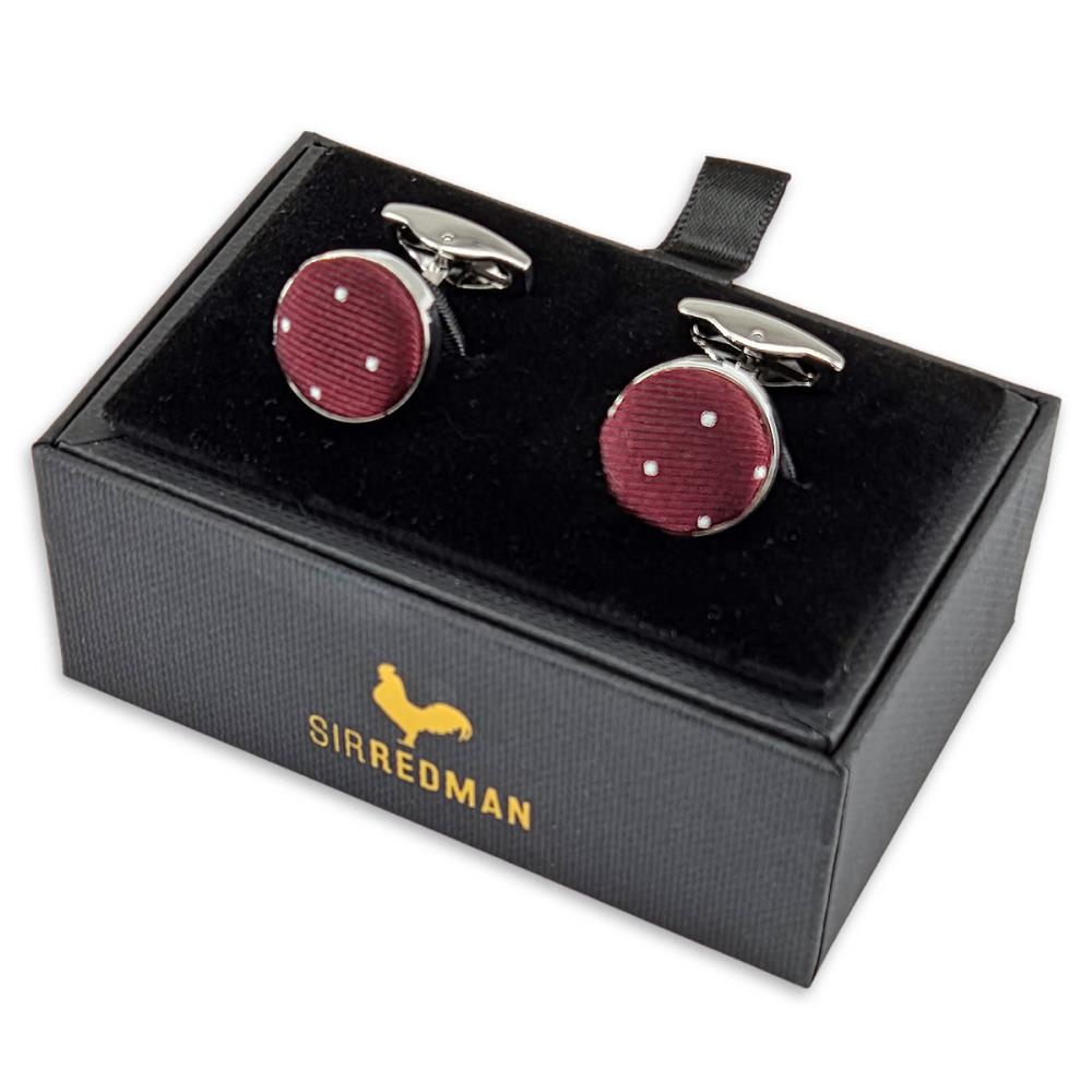 cufflinks Mayfair Dots Burgundy - 2