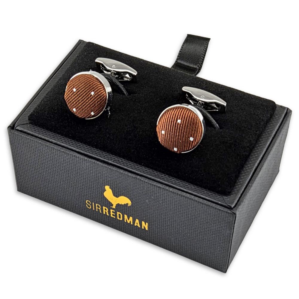 cufflinks Mayfair Dots Rust - 2