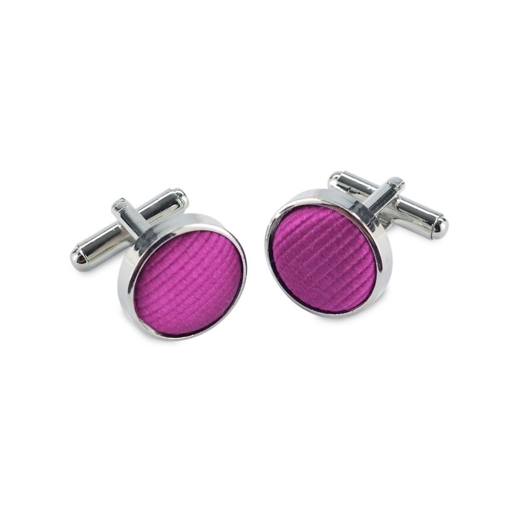 Cufflinks silk fuchsia - 1