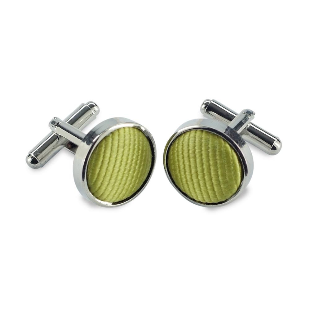 Cufflinks silk lime green - 1
