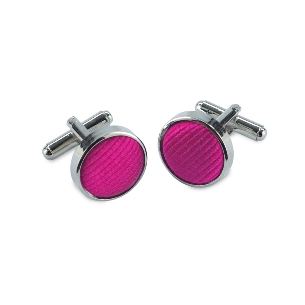 Cufflinks silk magenta - 1