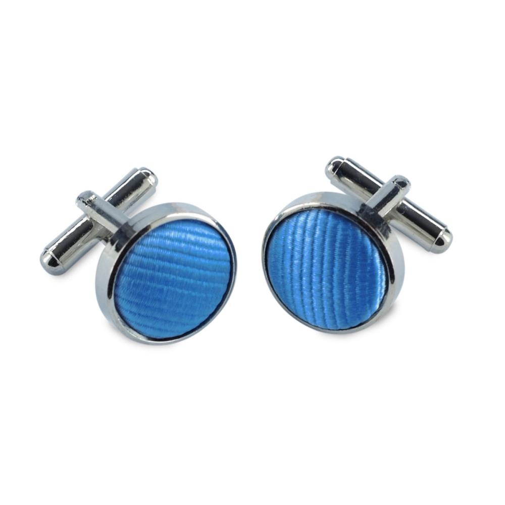 cufflinks silk process blue - 1