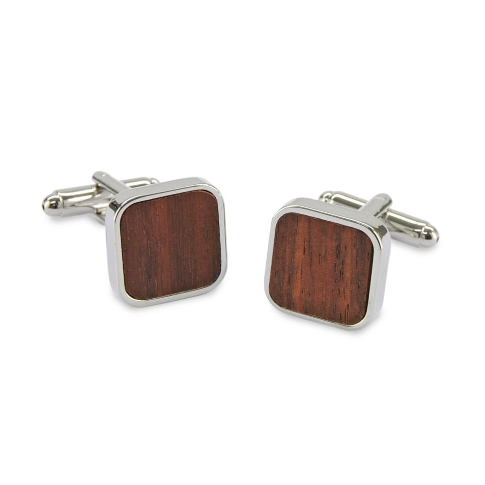 Cufflinks square Wood - 1