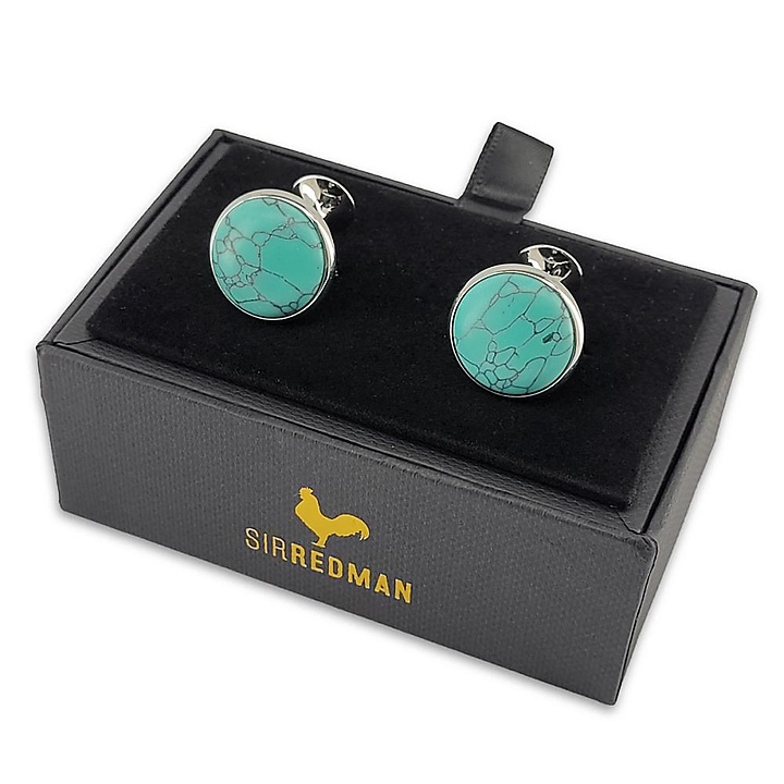 cufflinks Western turquoise