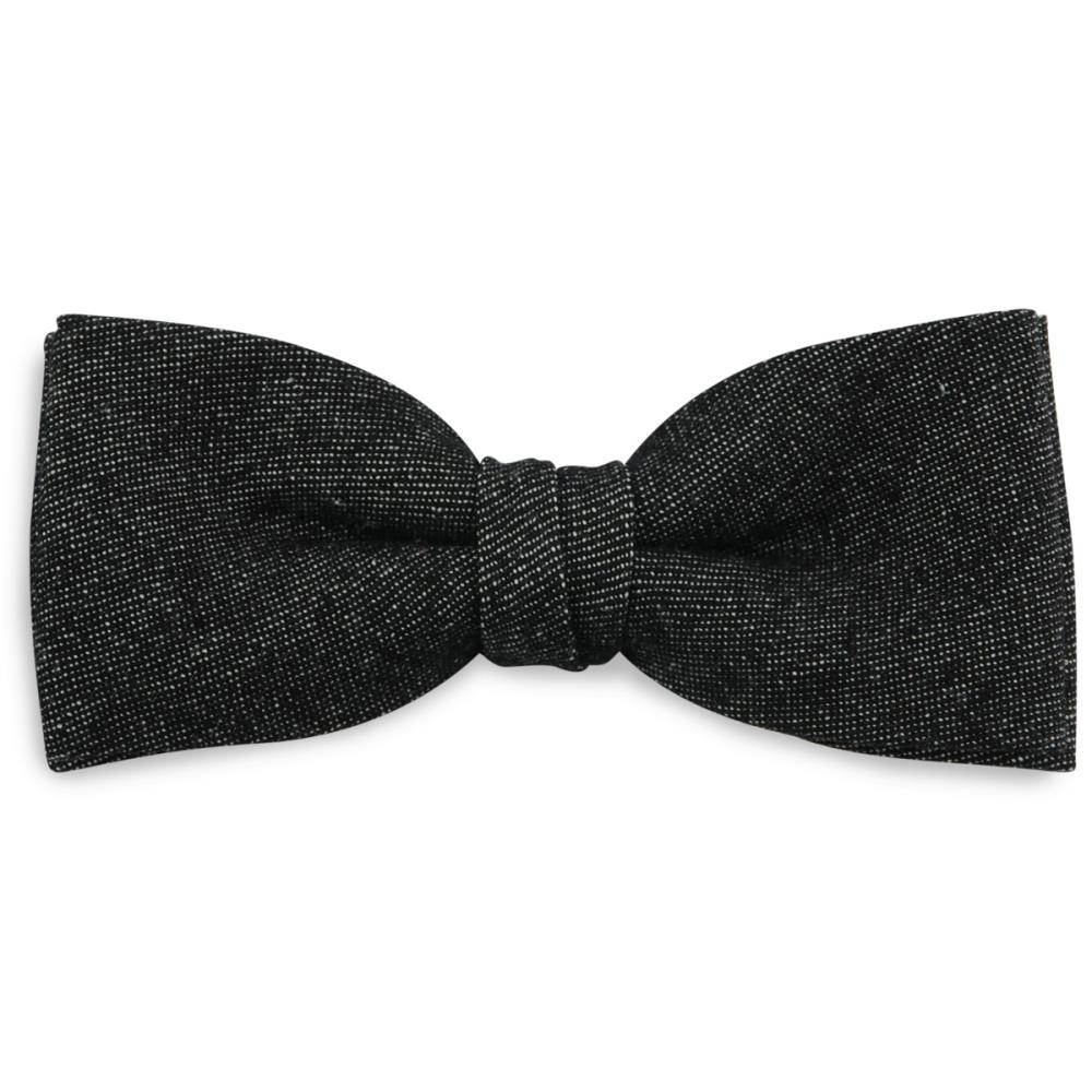 denim bow tie black - 1