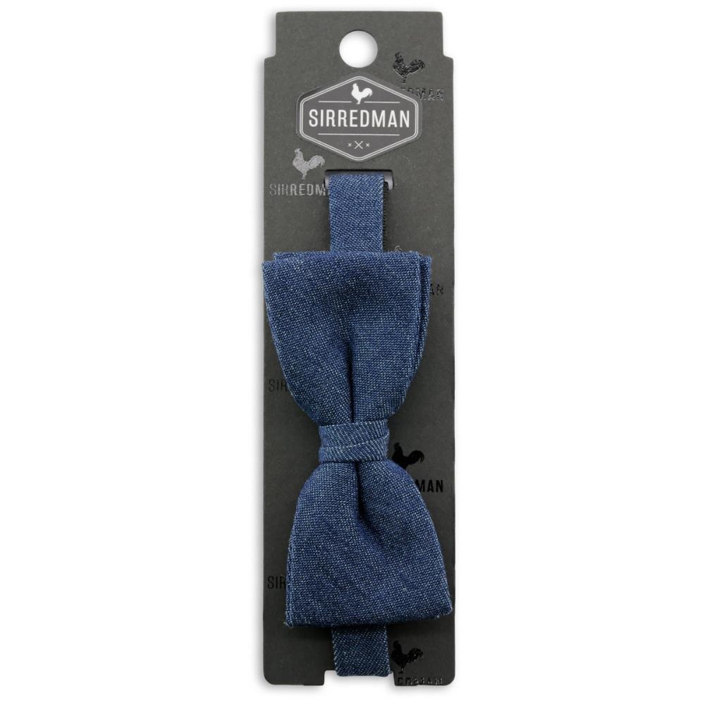denim bow tie blue - 2