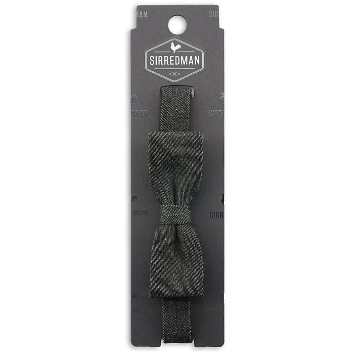 denim kids bow tie black