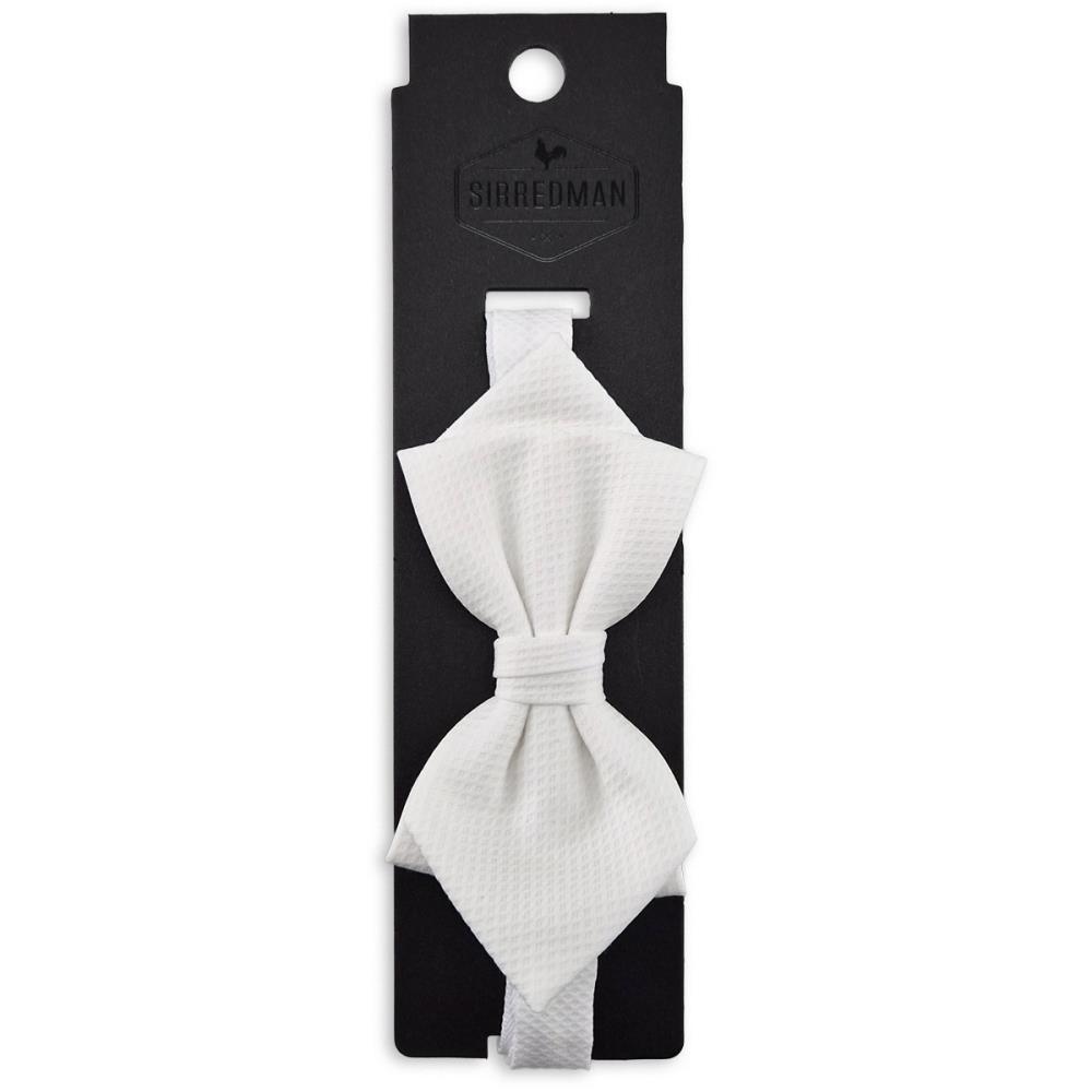 diamond tip bow tie Piqué white - 2