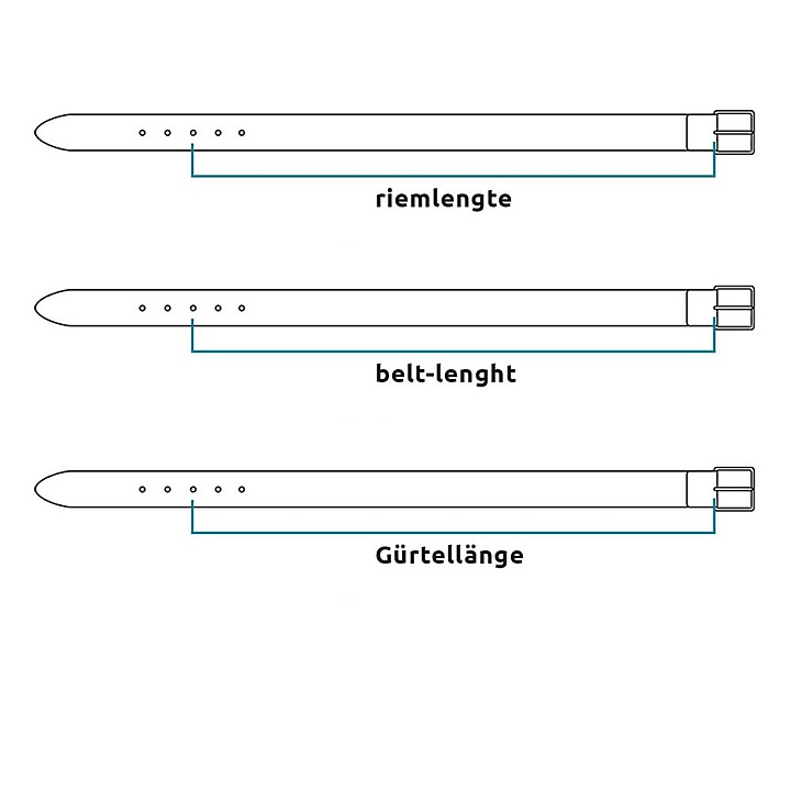 genuine leather belt 3,5 cm black