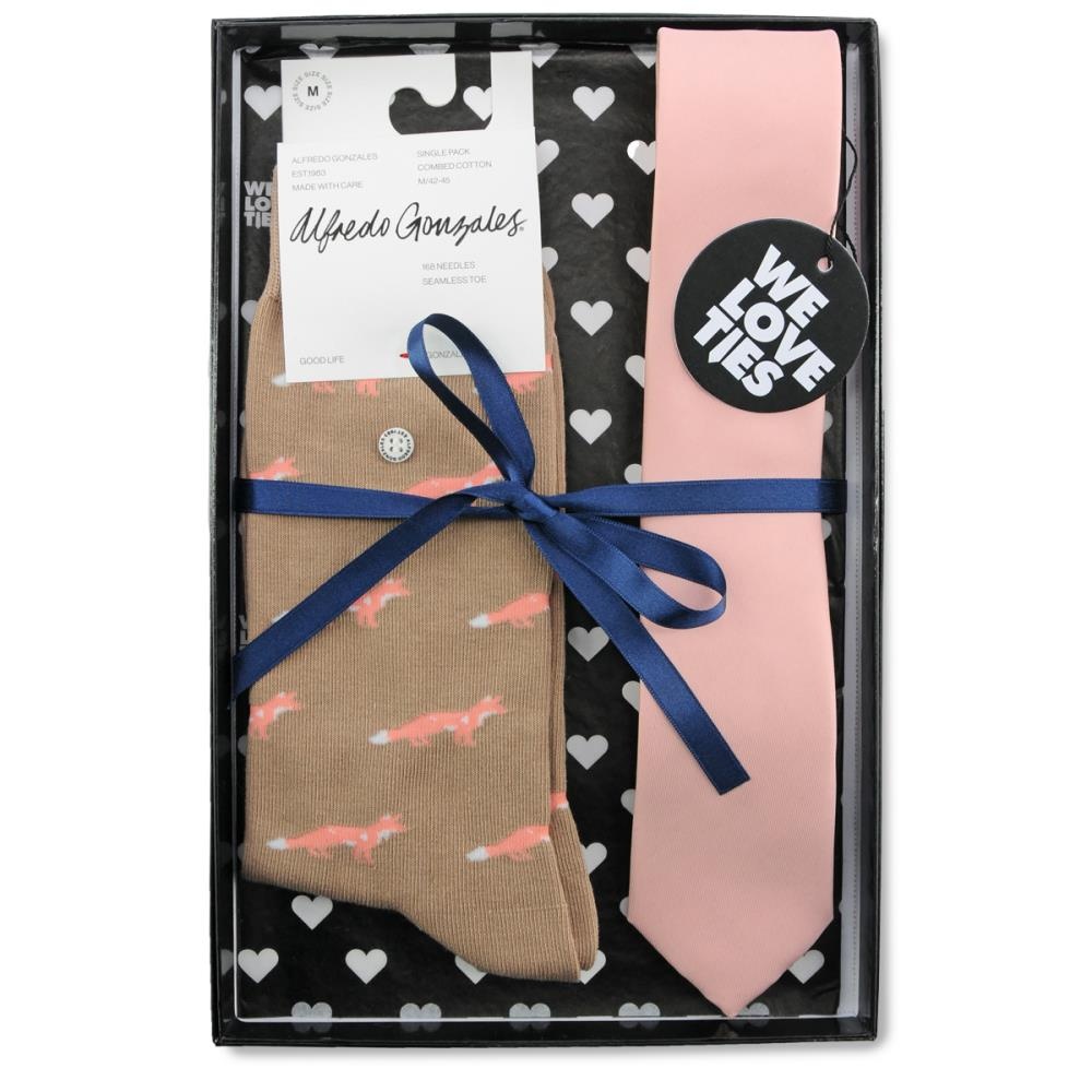 Gift set necktie Pink Fox - 1