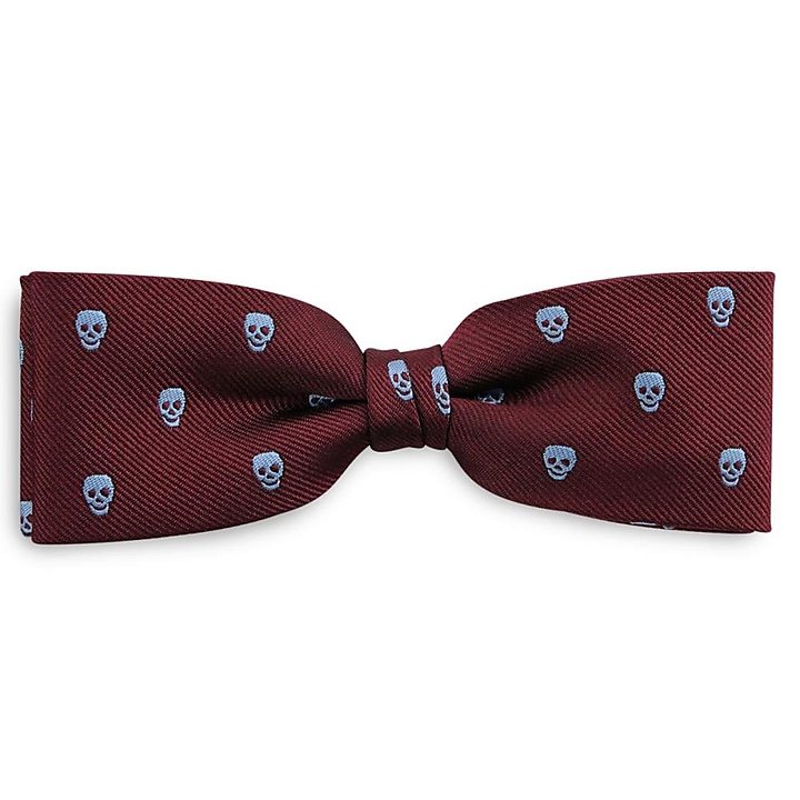 Gift set suspenders Skull Dandy bordeaux