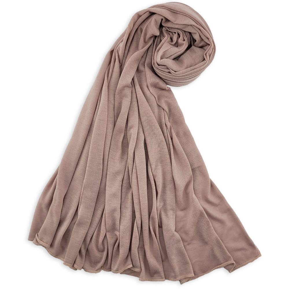 headscarf polyester jersey plain antique rose - 1
