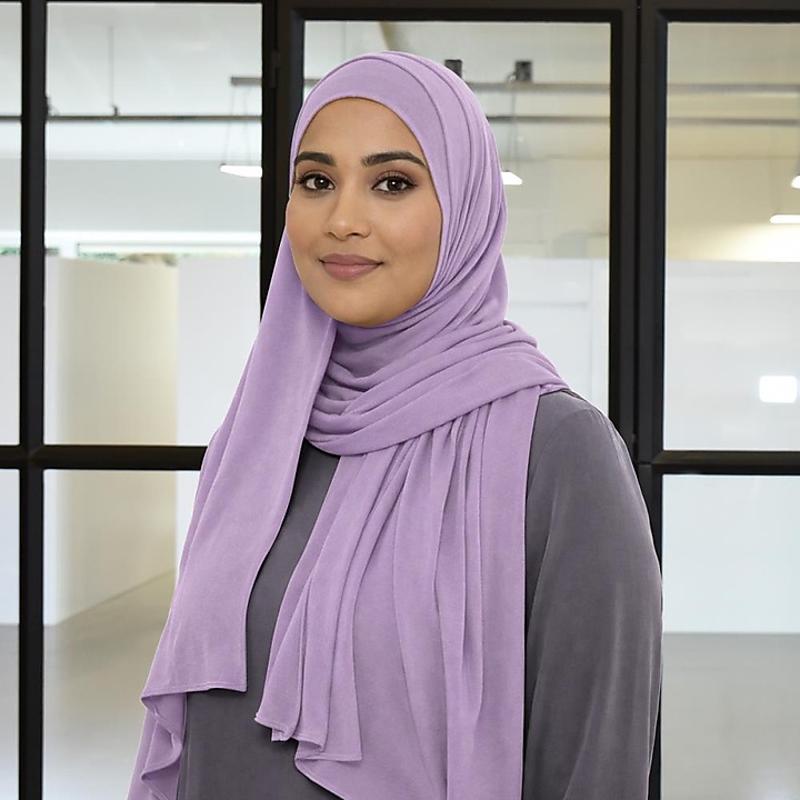 headscarf polyester jersey plain lilac