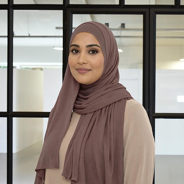 headscarf polyester jersey plain mauve