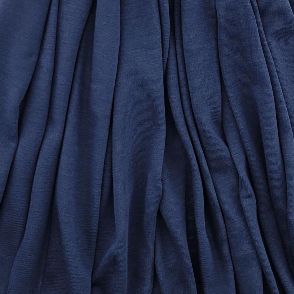 headscarf polyester jersey plain navy blue - 3