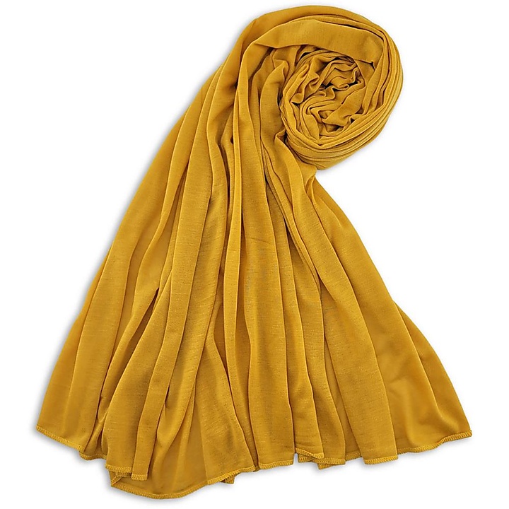 headscarf polyester jersey plain yellow