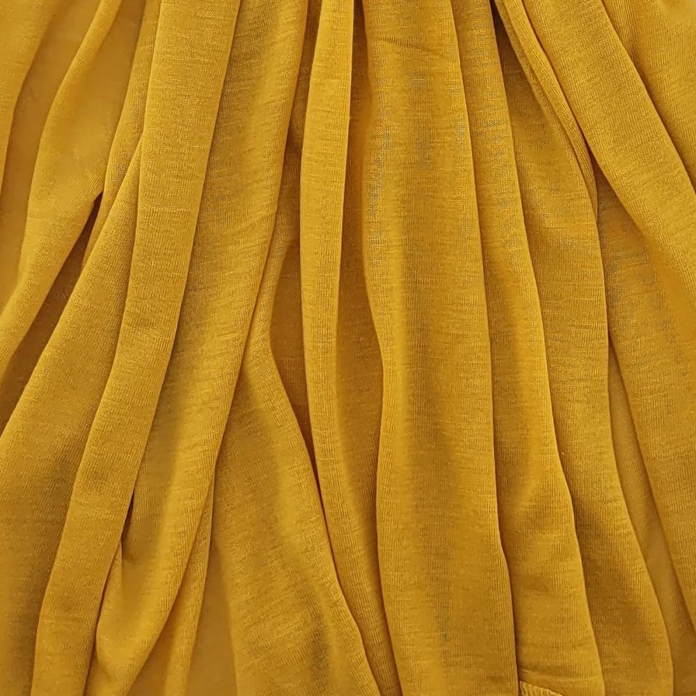 headscarf polyester jersey plain yellow - 3