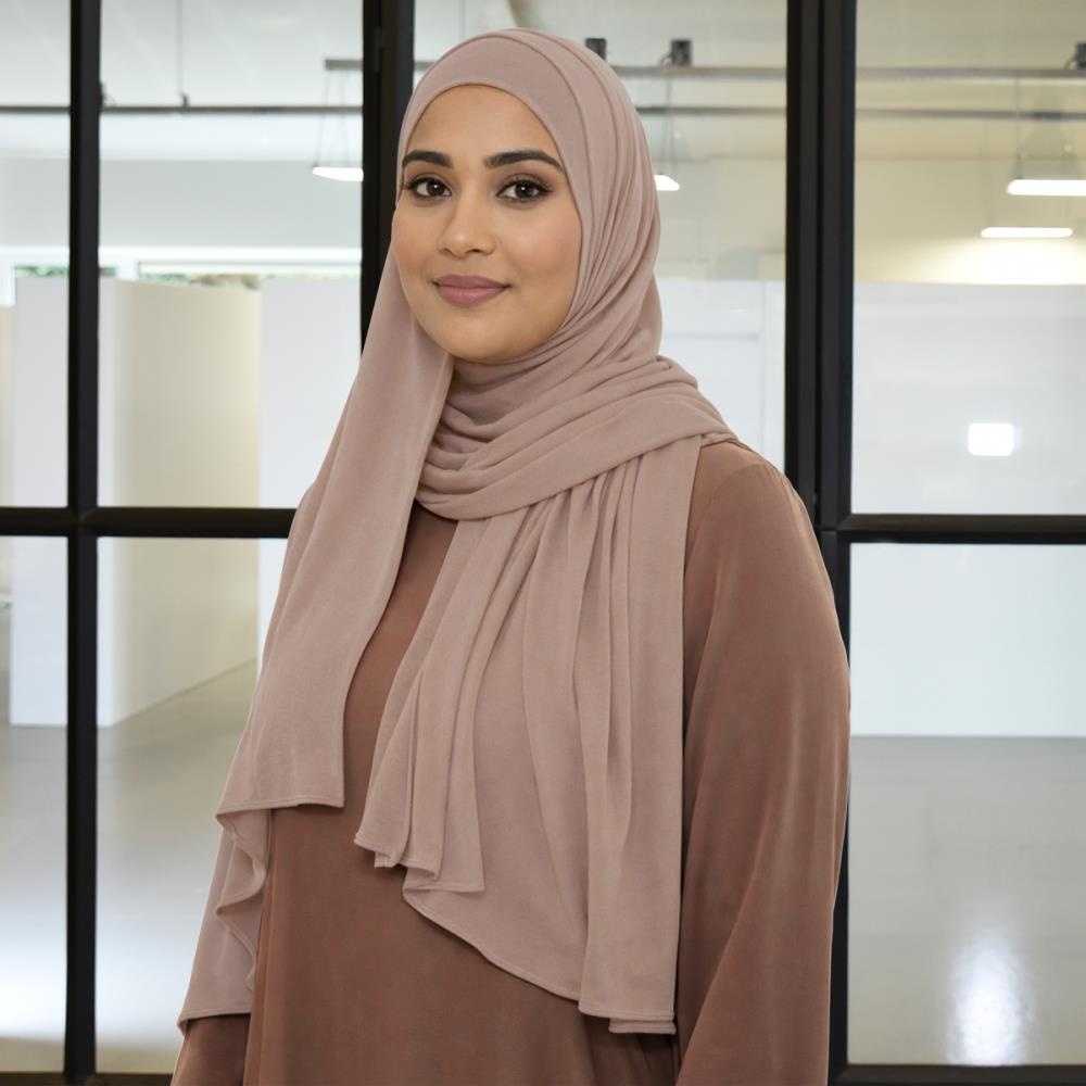 headscarf polyester jersey uni antique rose - 2