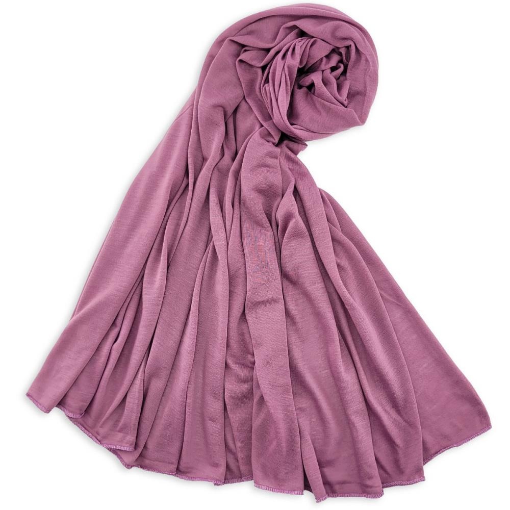 headscarf polyester jersey uni berry - 1