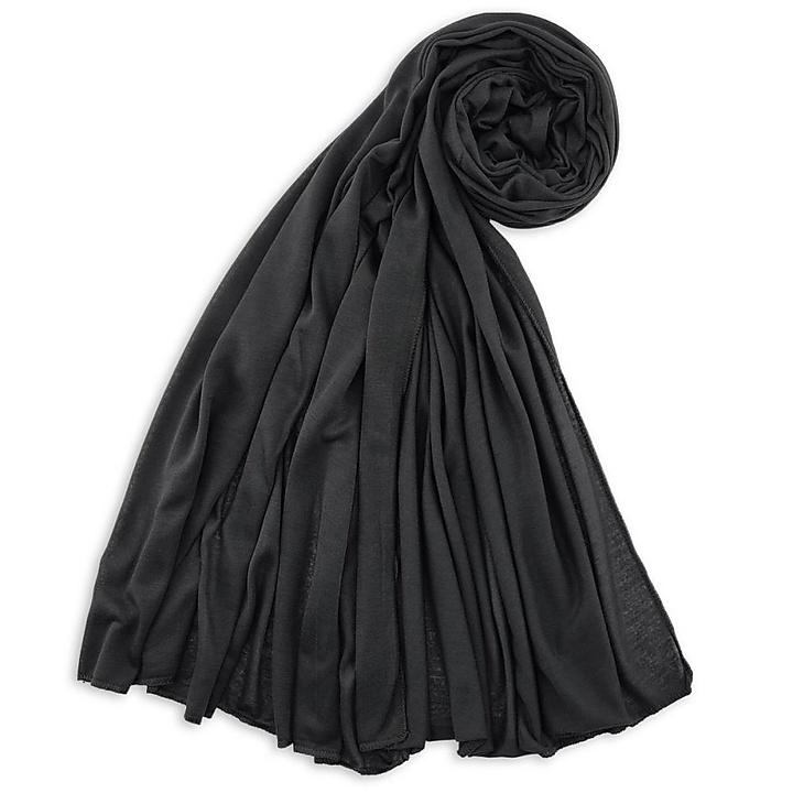 headscarf polyester jersey uni black