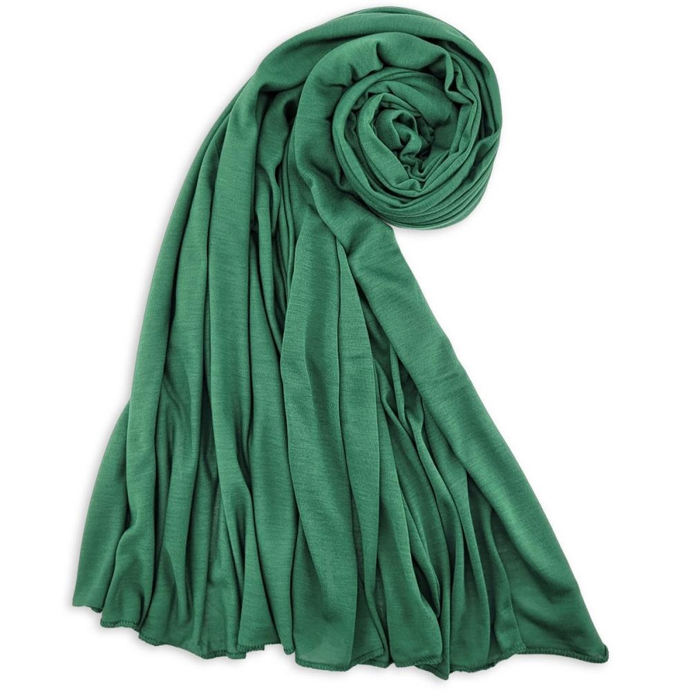 headscarf polyester jersey uni bottle green - 1