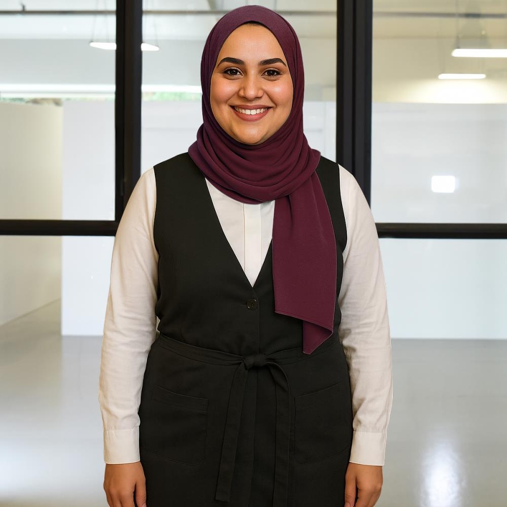 headscarf polyester jersey uni burgundy - 1