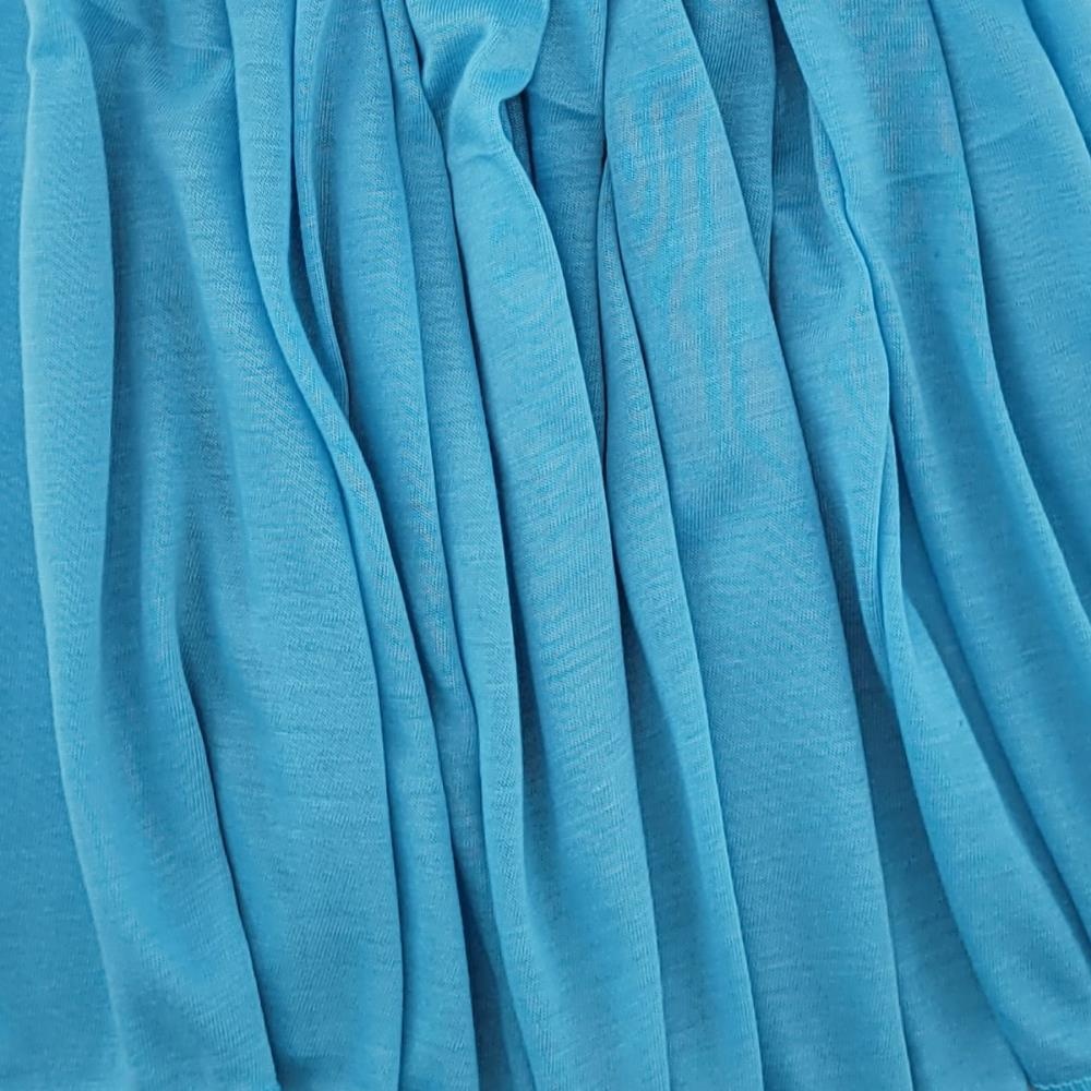 headscarf polyester jersey uni cyan - 3