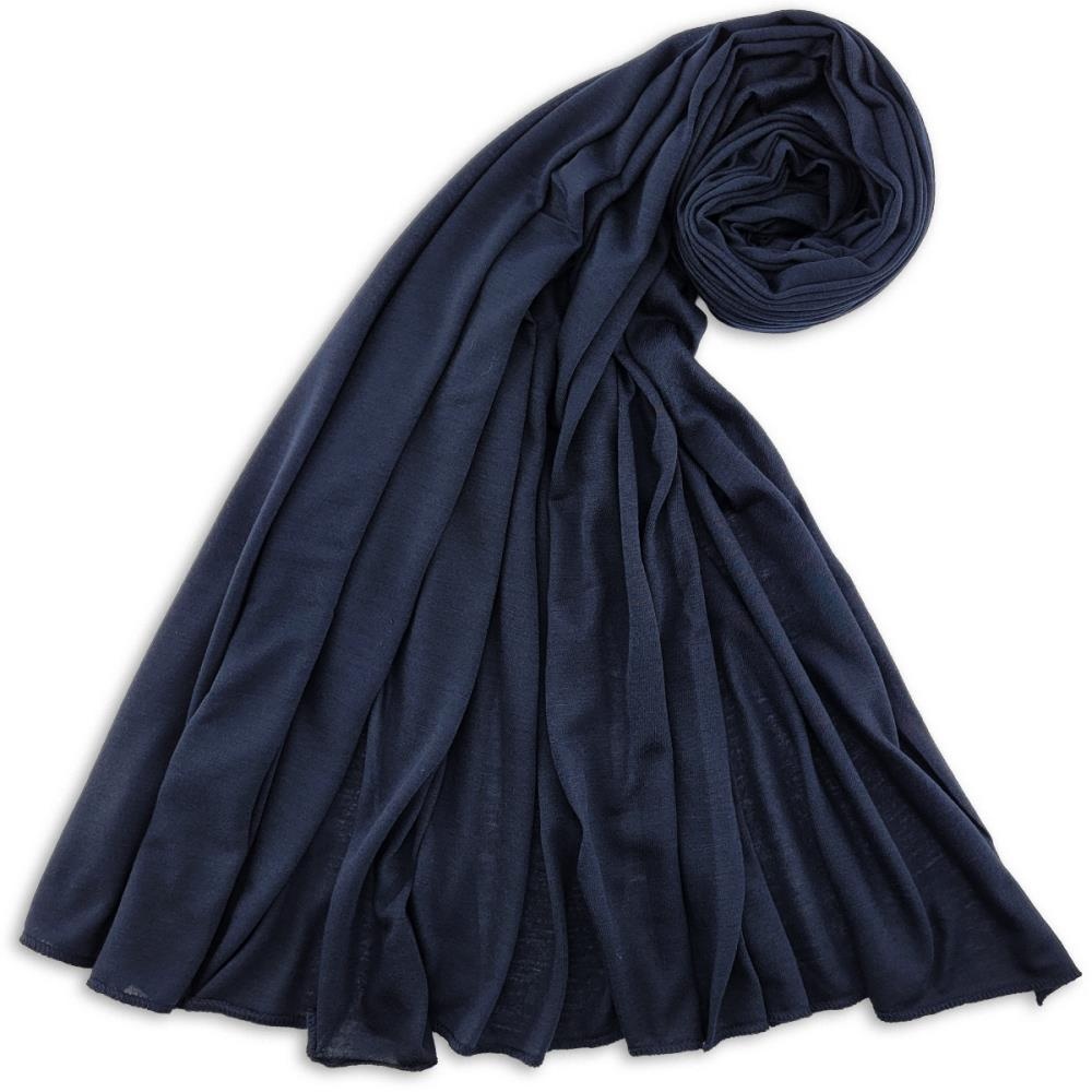 headscarf polyester jersey uni dark blue - 2