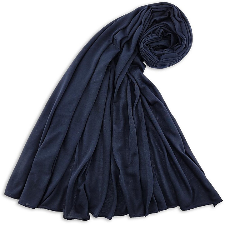 headscarf polyester jersey uni dark blue