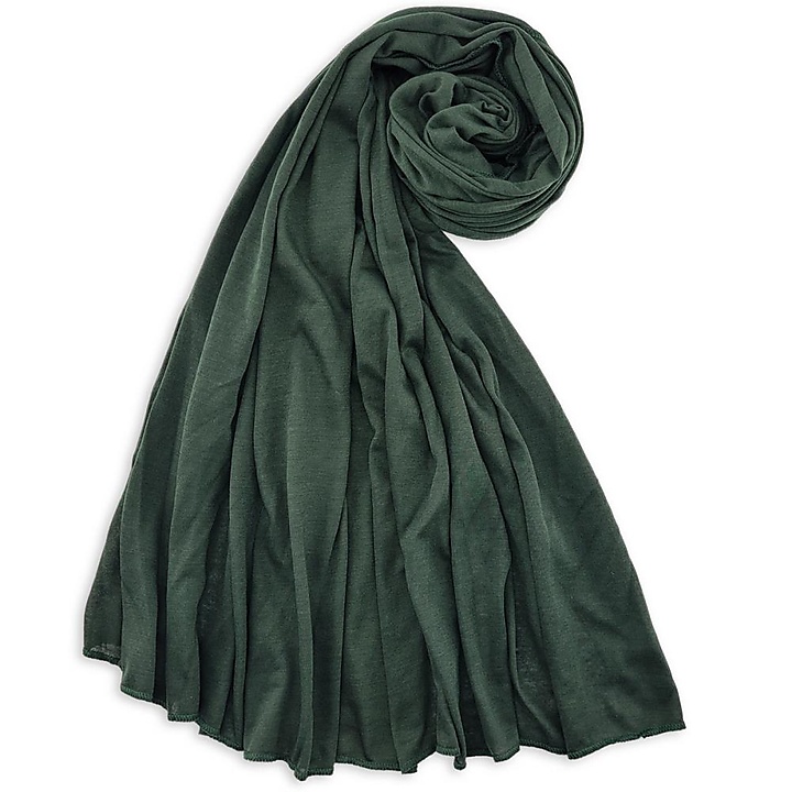headscarf polyester jersey uni dark green