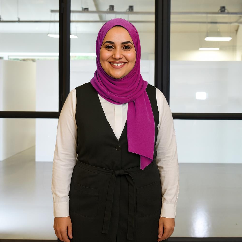 headscarf polyester jersey uni fuchsia - 1