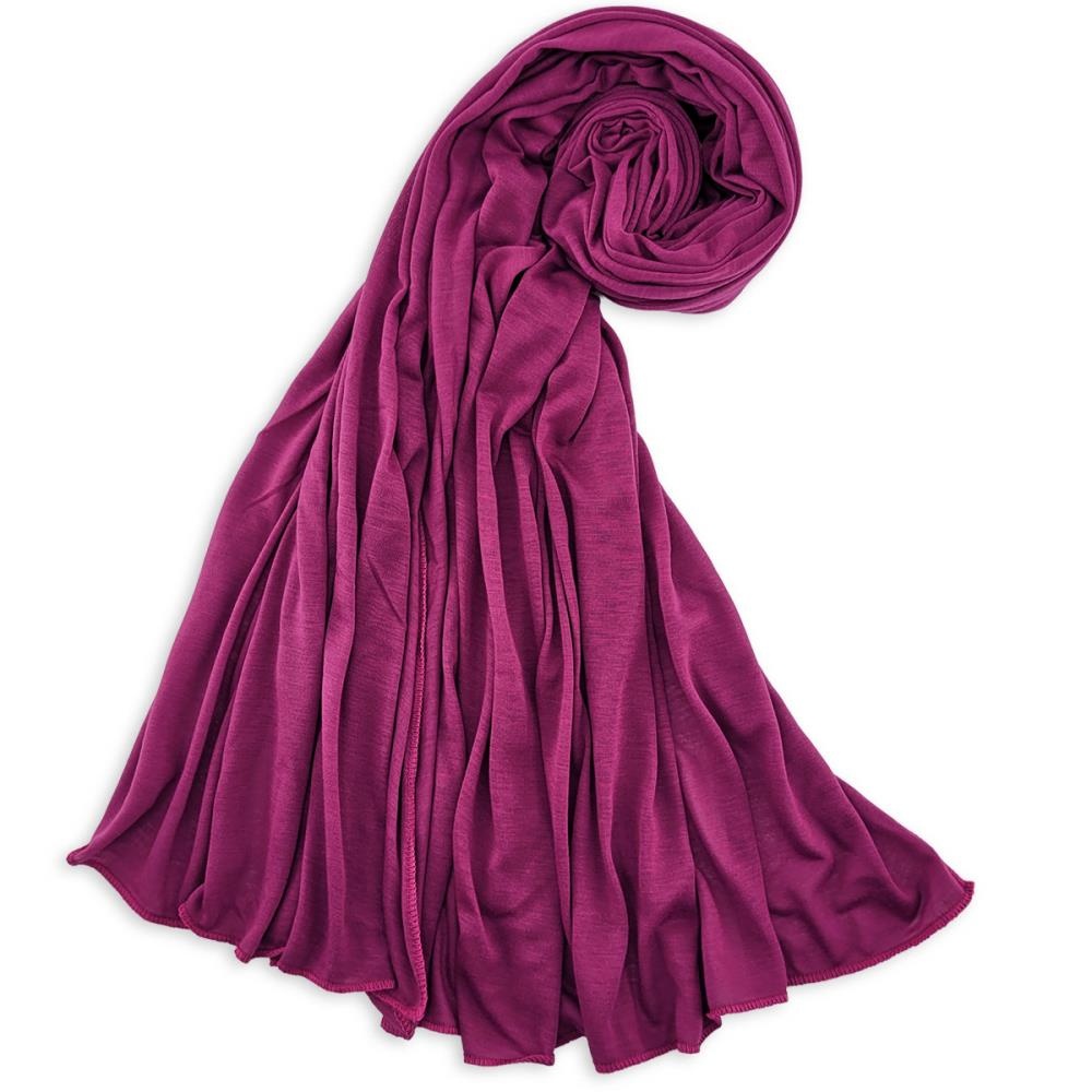 headscarf polyester jersey uni fuchsia - 2