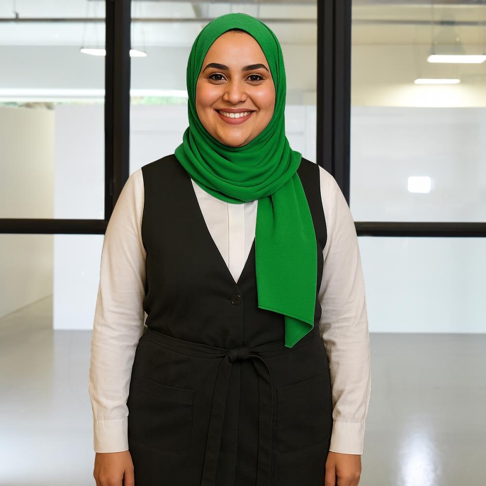 headscarf polyester jersey uni green - 1