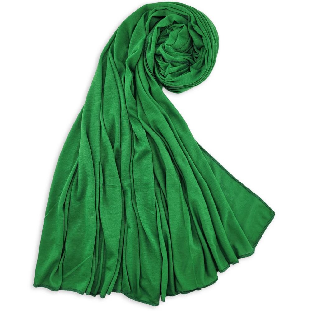 headscarf polyester jersey uni green - 2