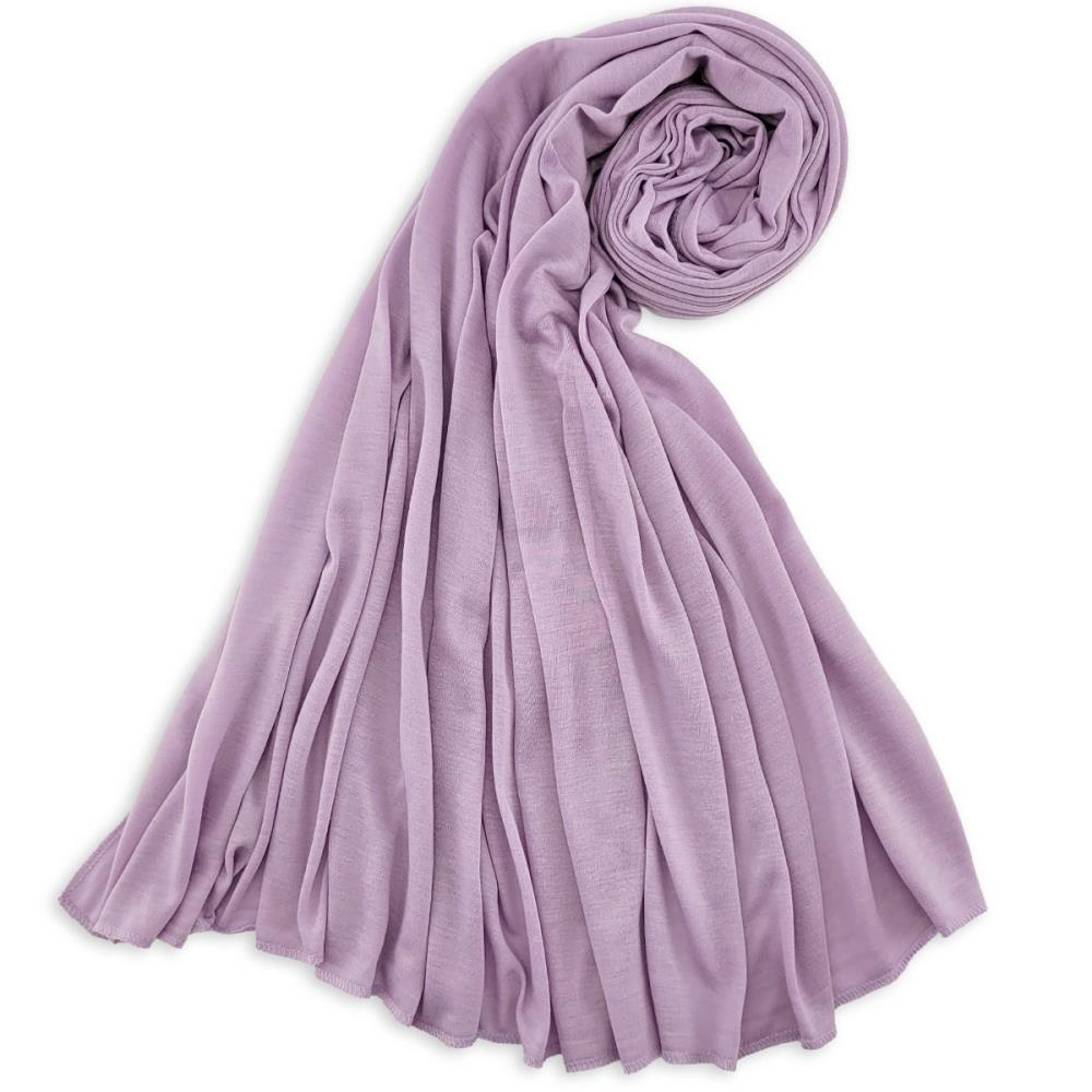 headscarf polyester jersey uni lilac - 1