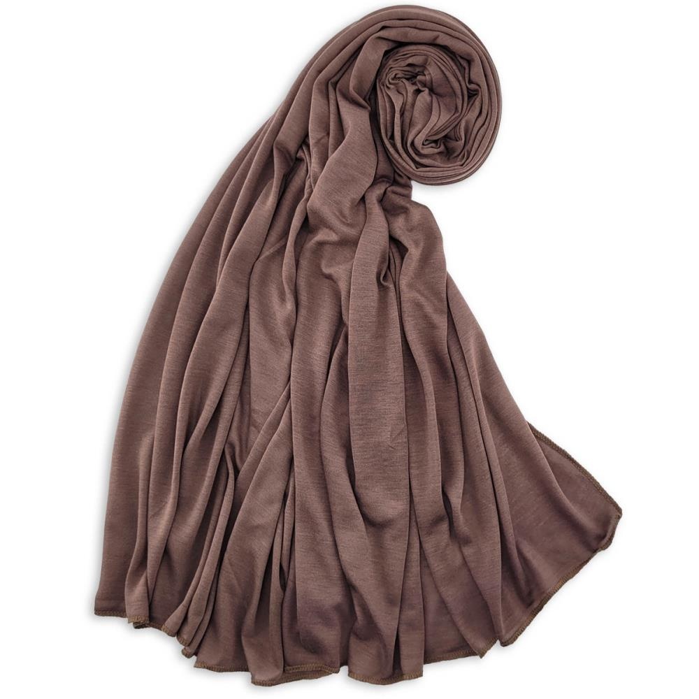 headscarf polyester jersey uni mauve - 1