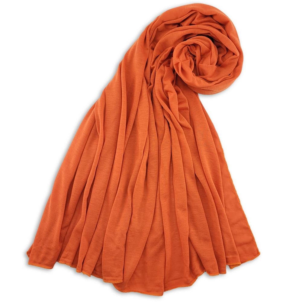 headscarf polyester jersey uni orange - 1