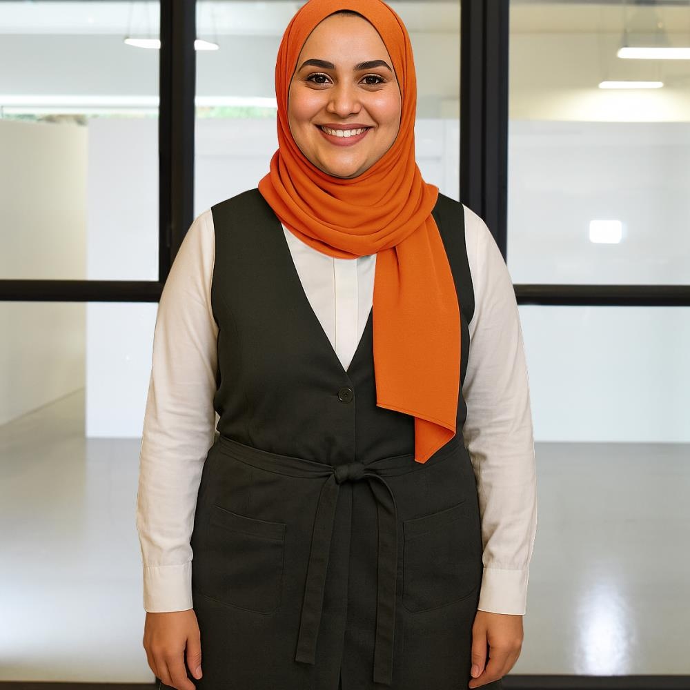 headscarf polyester jersey uni orange - 2