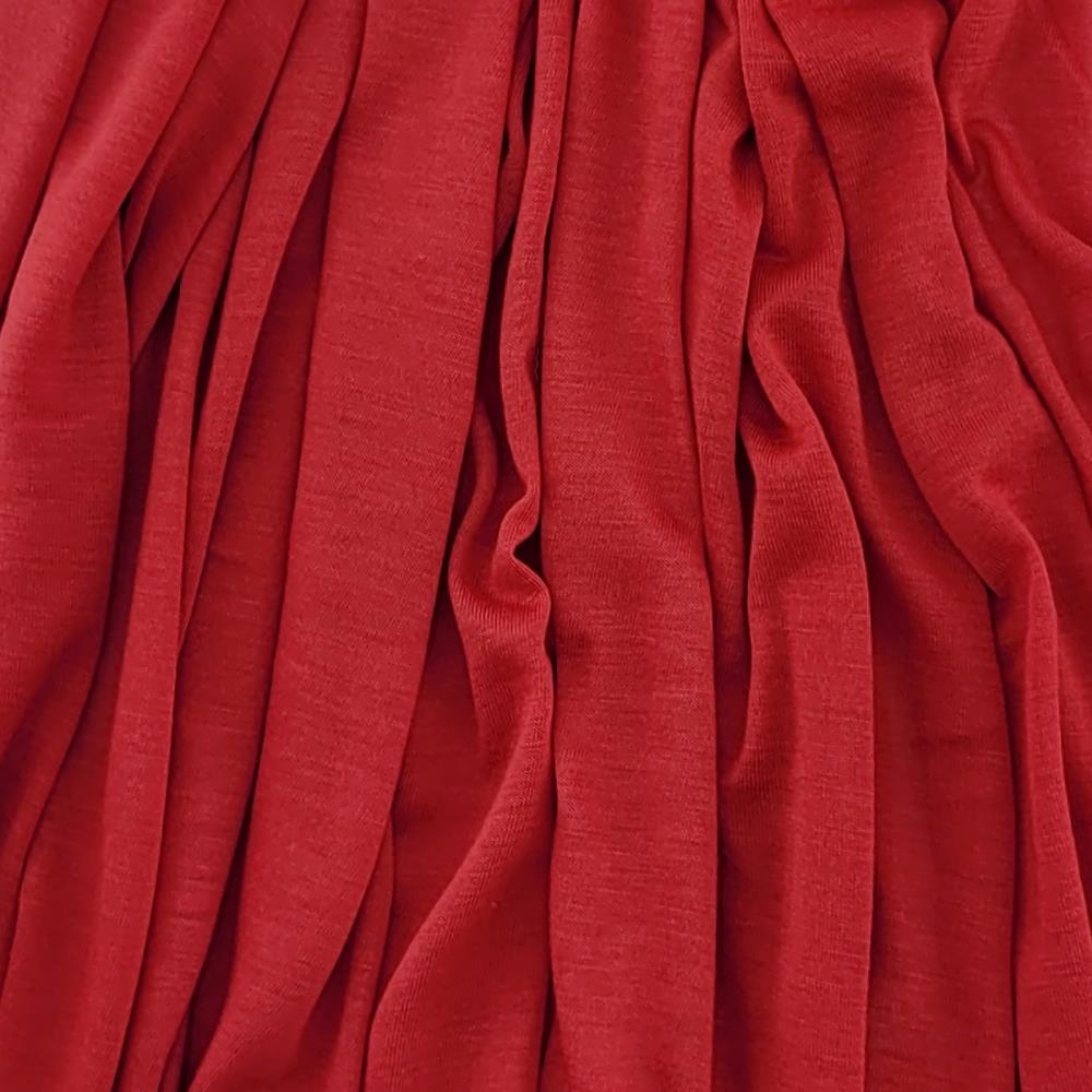 headscarf polyester jersey uni red - 3